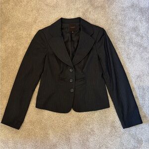 Classic Black Pinstripe Women's Blazer